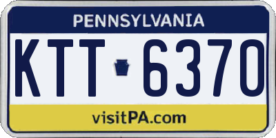 PA license plate KTT6370