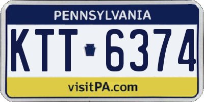 PA license plate KTT6374