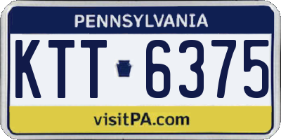 PA license plate KTT6375