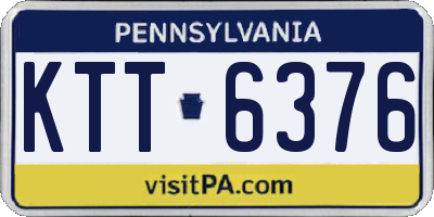 PA license plate KTT6376