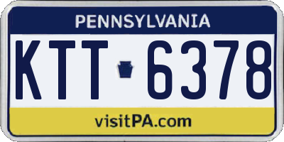 PA license plate KTT6378