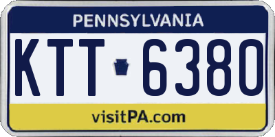 PA license plate KTT6380