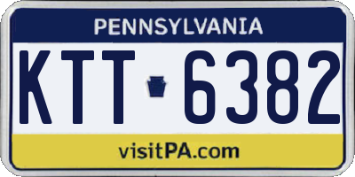 PA license plate KTT6382