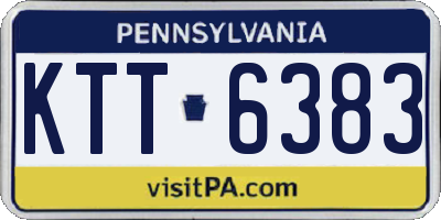 PA license plate KTT6383