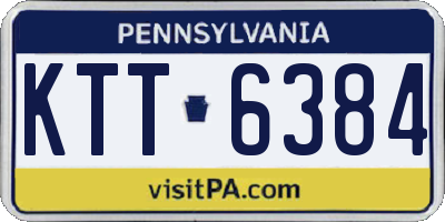 PA license plate KTT6384