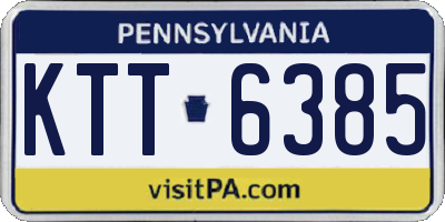 PA license plate KTT6385