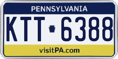 PA license plate KTT6388