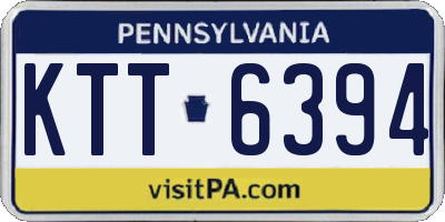 PA license plate KTT6394