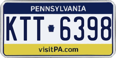 PA license plate KTT6398