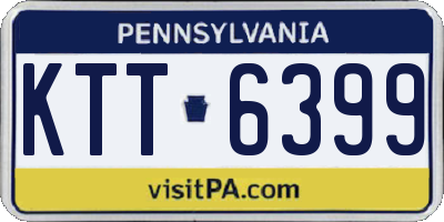 PA license plate KTT6399