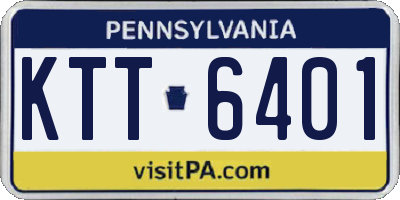 PA license plate KTT6401