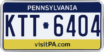 PA license plate KTT6404