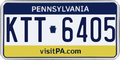 PA license plate KTT6405