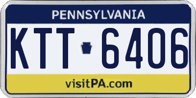 PA license plate KTT6406
