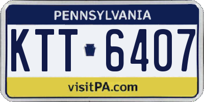 PA license plate KTT6407