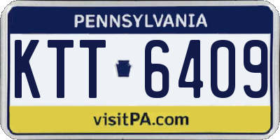 PA license plate KTT6409