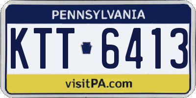 PA license plate KTT6413