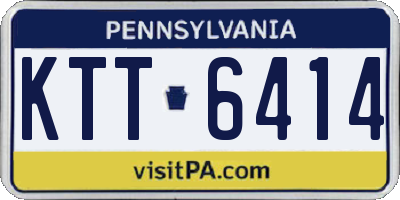 PA license plate KTT6414