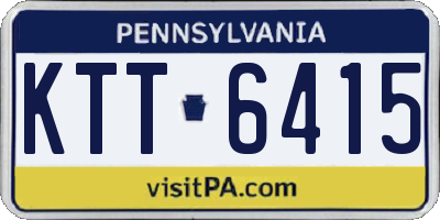 PA license plate KTT6415