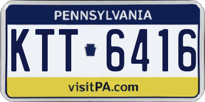 PA license plate KTT6416
