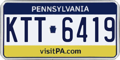 PA license plate KTT6419
