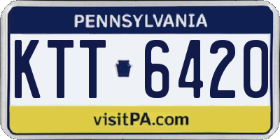 PA license plate KTT6420