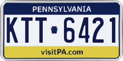PA license plate KTT6421