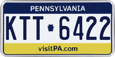 PA license plate KTT6422