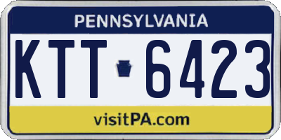 PA license plate KTT6423
