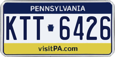 PA license plate KTT6426
