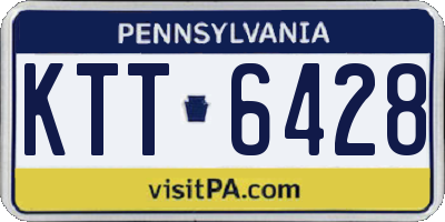 PA license plate KTT6428