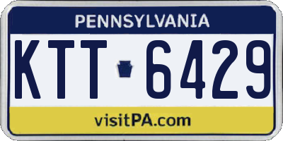 PA license plate KTT6429