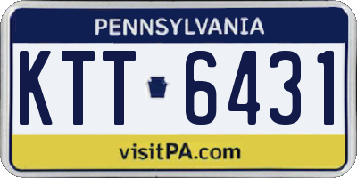PA license plate KTT6431