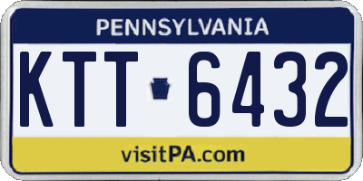 PA license plate KTT6432