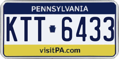 PA license plate KTT6433