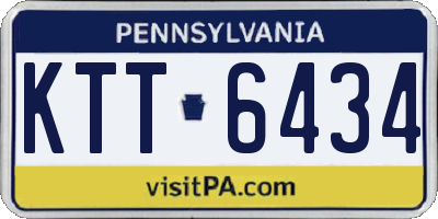 PA license plate KTT6434