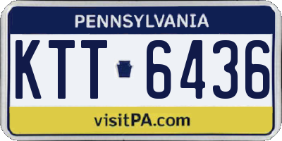 PA license plate KTT6436