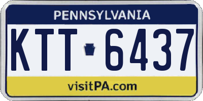 PA license plate KTT6437