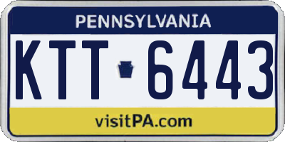 PA license plate KTT6443