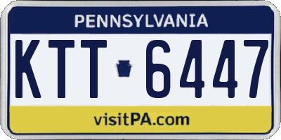 PA license plate KTT6447