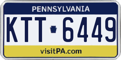 PA license plate KTT6449