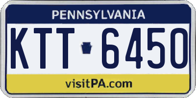 PA license plate KTT6450
