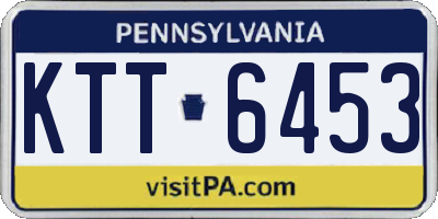PA license plate KTT6453
