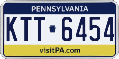 PA license plate KTT6454