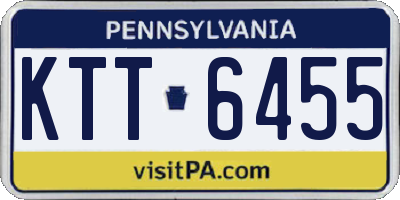 PA license plate KTT6455