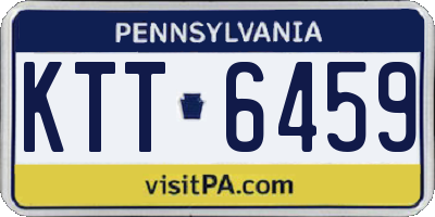 PA license plate KTT6459
