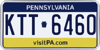 PA license plate KTT6460