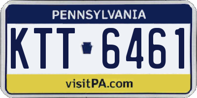 PA license plate KTT6461