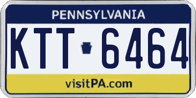 PA license plate KTT6464
