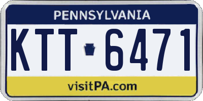 PA license plate KTT6471
